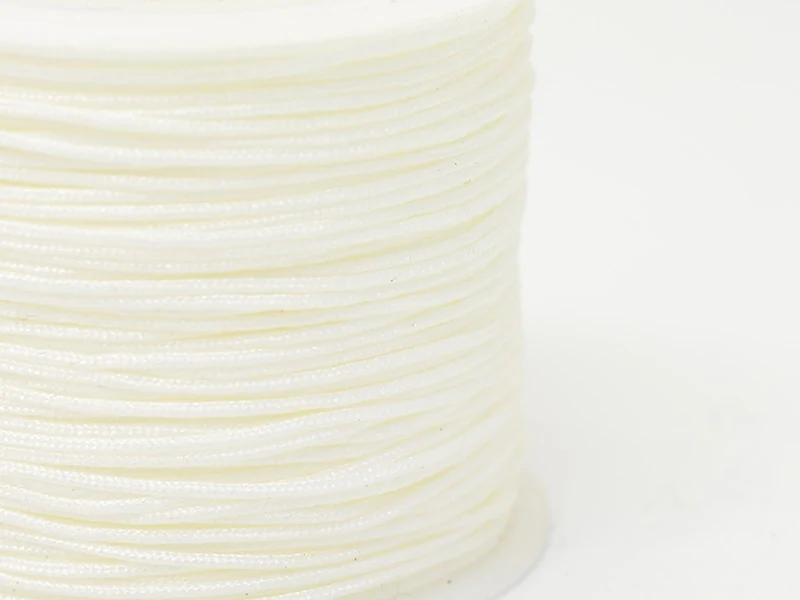 1 m de fil de jade / fil nylon tressé 1 mm - blanc
